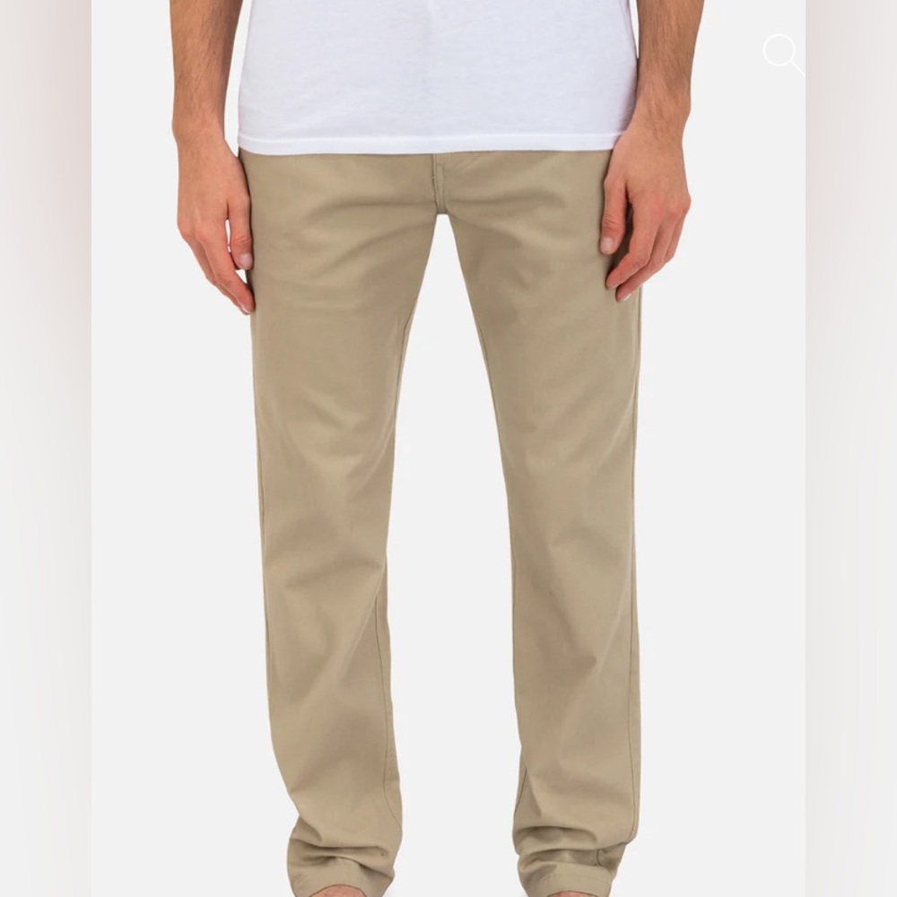 HURLEY ICON STRAIGHT PANT. Khaki. Size 32. Straight fit.